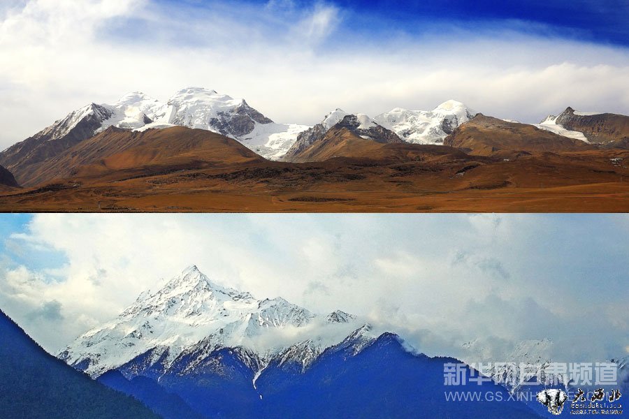 酒泉肃北：祁连山脉冰雪相映 景色壮美