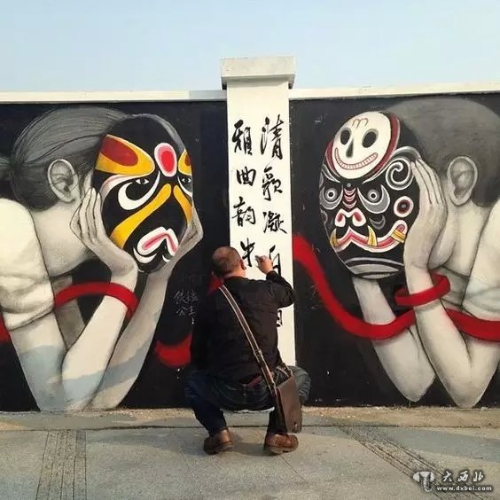 法国街头艺术家塞思在中国
