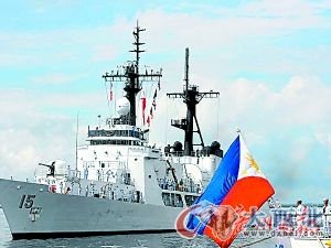 “格雷戈里奥·德尔皮纳尔”是菲律宾最大、最先进的军舰，由美国“汉密尔顿”级巡逻舰改装而成。“格雷戈里奥·德尔皮纳尔”号军舰。 （资料图片）