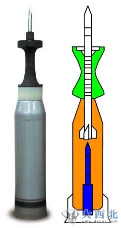 资料图：美军M1A2坦克使用的120毫米M829E3次口径贫铀弹。