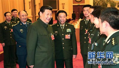 习近平出席十二届全国人大一次会议解放军代表团全体会议并发表重要讲话